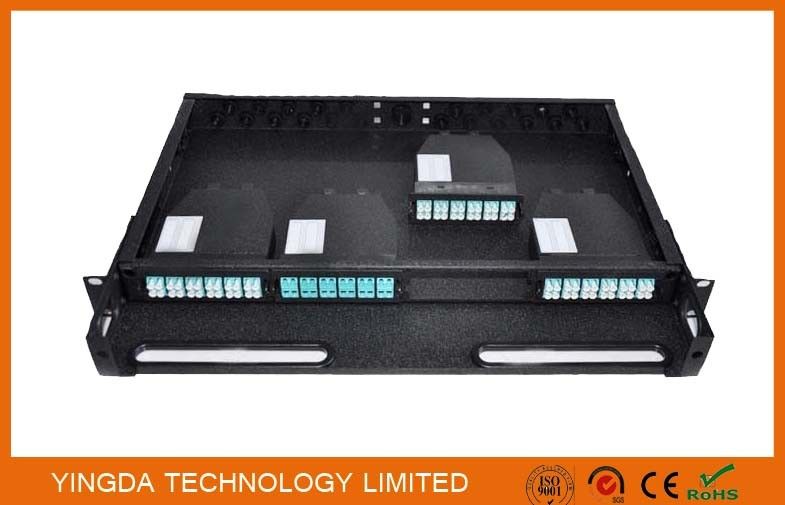 96 Cores 1U MPO Patch Panel / Enclosures 4 bays wide 24 LC ports3 MPO