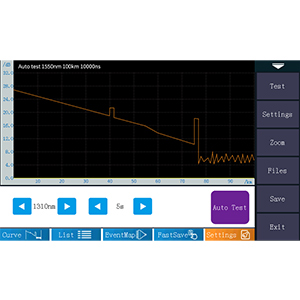 ชุดเครื่องมือไฟเบอร์ OTDR เครื่องทดสอบไฟเบอร์ออปติก 1310/1550nm 26/24dB ระยะทดสอบ 500m-100Km 3