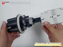 24 Cores Mini FTTH Dome Fiber Optic Splice Closure 1 วงรี 3 รอบพอร์ต Heatshrink Seal