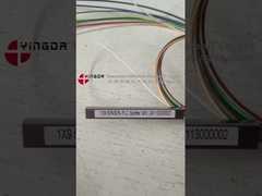 1x9 สายไฟเบอร์ออปติก PLC Splitter 50%: 50% อัตราการแยกที่ไม่สมดุลด้วยเครื่องเชื่อม SC APC