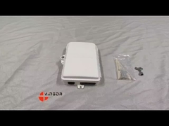 4 Port UV กันอากาศ FTTH สายไฟเบอร์ปลายกล่อง 4 สายไฟเบอร์ SC กล่องติดผนัง