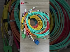 SC-SC Multimode Fiber Optic Patch Cord 50 (125)um Duplex 2.0mm กับคลิปสีเบจ