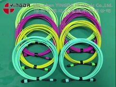 สายแพทช์คอร์ด MPO เป็น MPO ตัวเมีย OM3 16 ไฟเบอร์ ชนิด B 5M