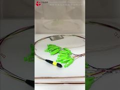 สายไฟเบอร์ออปติก PLC Splitter MPO ไปยัง SC เครื่องเชื่อม 16 หลัก