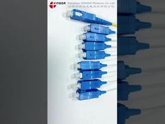 1:8 ตัวแยกคาสเซ็ทอินพุต SC/UPC pigtail สีเหลือง 2 มม., เอาต์พุต SC/UPC pigtails สีขาว 900um