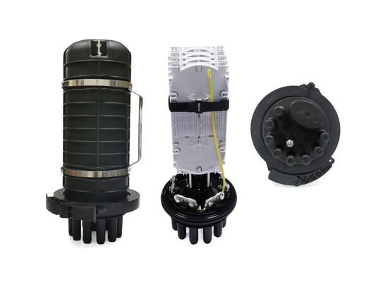 ซื้อ PP Heat Shrink Dome ไฟเบอร์ออปติก Splice Enclosure 9 พอร์ต 96 Cores Arial Pole Wall Mount การผลิตออนไลน์