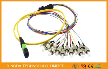 ซื้อ สายไฟเบอร์กลาส 12 สายไฟเบอร์กลาส, MTP สายเคเบิ้ล MPO 3M Single Mode 0.9mm การผลิตออนไลน์