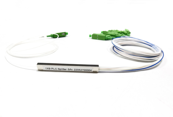 ซื้อ G657A1 ตัวแยก PLC ไฟเบอร์ออปติก 1m ตัวเชื่อมต่อ SC APC 0.9 มม. เส้นผ่านศูนย์กลางของสายเคเบิล การผลิตออนไลน์