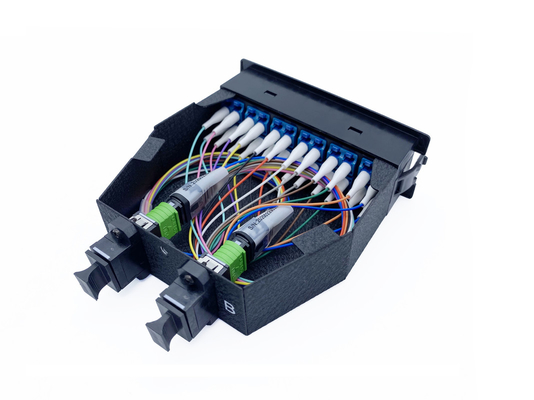 ซื้อ 8 Fibres MPO Cassette Module G657A2 LSZH OM3 10G สายเคเบิลมัลติโหมดสำหรับศูนย์ข้อมูล การผลิตออนไลน์