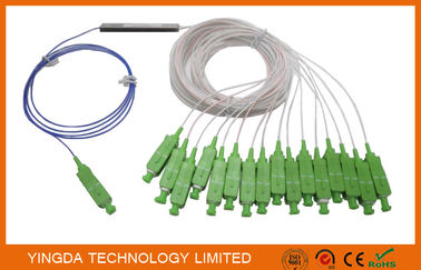 ซื้อ GPON FTTH Fiber Optic Passive Mini Optical Splitter 1 * 16 900um โหมดเดียวตัวเชื่อมต่อ SC APC การผลิตออนไลน์