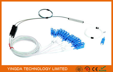 ซื้อ LSZH G657A แยก PLC ไฟเบอร์ออปติก 1x4 บัฟเฟอร์แน่นโหมดเดียว 0.9 มม การผลิตออนไลน์