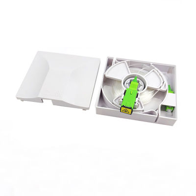 ซื้อ FTTH Indoor ABS 1 Core SC Adapter Invisible Fiber Optical Rosette Box ABS กล่องไฟเบอร์ขาว การผลิตออนไลน์