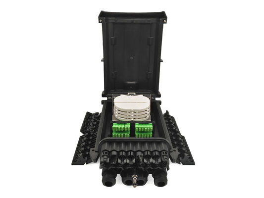 ซื้อ IP68 กล่องกระจายสัญญาณไฟเบอร์ออปติคอลติดเสากลางแจ้ง 16 พอร์ตสำหรับตู้วางสายเคเบิล การผลิตออนไลน์
