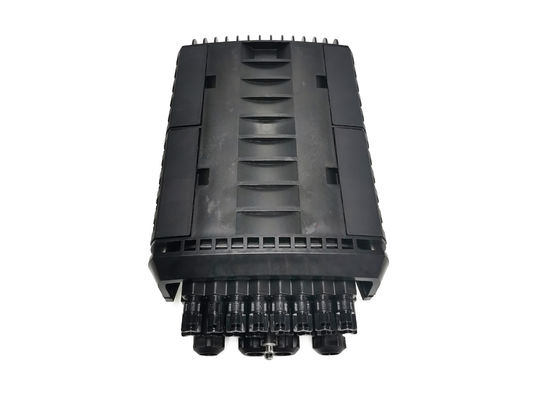 ซื้อ IP68 16Ports FTTH Drop Cable ปิดประกบกันใยแก้วนำแสงสีดำ PP แยกกลางแจ้งปิดร่วม การผลิตออนไลน์
