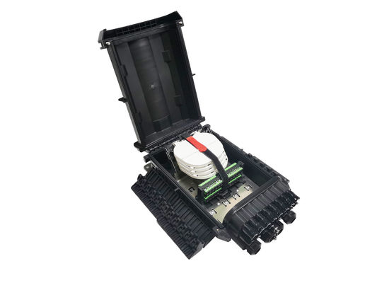 ซื้อ กล่องร่วมไฟเบอร์ออฟติก IP68 16Ports, กล่องไฟเบอร์ออปติกแบบไฟเบอร์ออปติกสีดำ Outdoor การผลิตออนไลน์