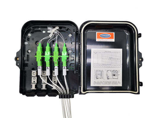 ซื้อ IP65 ไฟเบอร์ออปติก Splitter Box 3In 8Out กล่องกระจายออปติก Outdoor 1 8 สีดํา การผลิตออนไลน์