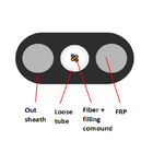 FTTH 4 Core Loose Tube Flat Fiber Optic Drop Cable PE3.5x7.5mm Waterproof FRP