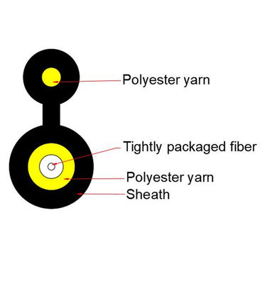 ซื้อ FTTH FTTX รูปที่ 8 Drop Cable 1Core สายเคเบิลใยแก้วนำแสงกลางแจ้งขนาดเล็กทางอากาศ HDPE การผลิตออนไลน์