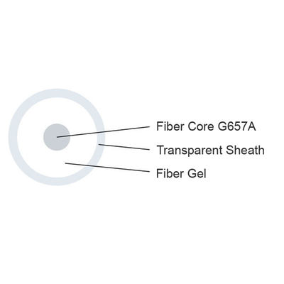 ซื้อ สายเคเบิลไฟเบอร์ออปติกที่มองไม่เห็น FTTH G657 สายไฟในร่มแบบใส 0.9 1.2 มม. PVC การผลิตออนไลน์