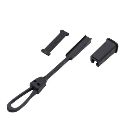 ซื้อ FTTH พลาสติก Drop Wire Clamp ชุดติดตั้งสายไฟฟ้าสีดํา สําหรับสายไฟฟ้า 2*3mm 2*5mm การผลิตออนไลน์