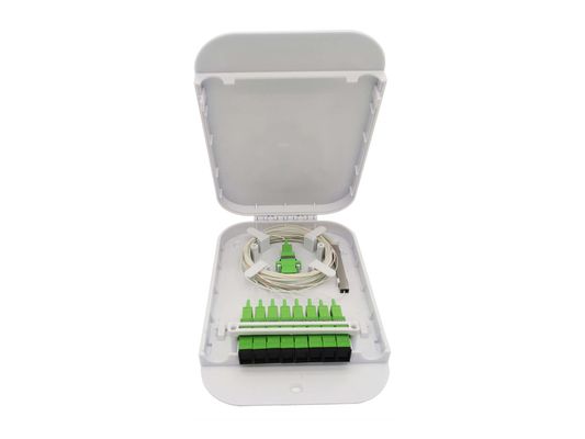 ซื้อ FTTH Indoor Optic Terminal Box 8 Port คาเซ็ตโมดูล 1*8 มินิ PLC Splitter Box การผลิตออนไลน์