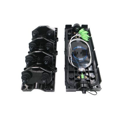 ซื้อ 8 ท่าเรือ สีดํา สายไฟเบอร์ออปติก Splitter กล่องปลายด้วย Mini SC / Optitap / ODVA / ODC การผลิตออนไลน์