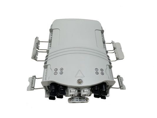 ซื้อ 8 ท่าทางที่แข็งแรง Adapter Connector Outdoor Fiber Optic Splitter Box IP65 สําหรับเครือข่าย การผลิตออนไลน์