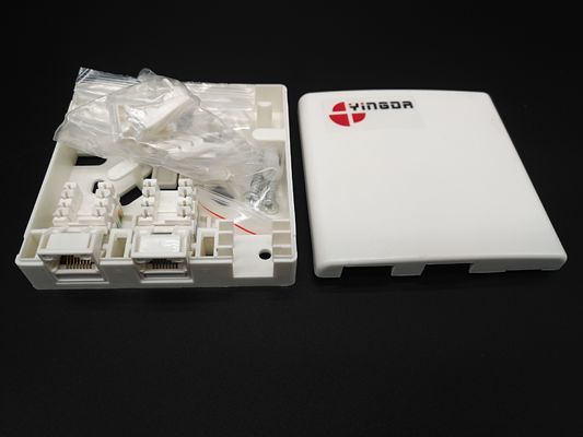 ซื้อ 86ประเภท RJ45 เครือข่ายไฟเบอร์ออปติก้า โรเซตสําหรับไฟเบอร์ที่ติดผนังภายในบ้าน การผลิตออนไลน์