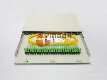 ซื้อ 19 "ODF SC 24Port ลิ้นชักบานเลื่อนกล่องไฟเบอร์ออปติกแพทช์แผงกระจาย 1U เหล็กแผ่นรีดเย็น การผลิตออนไลน์