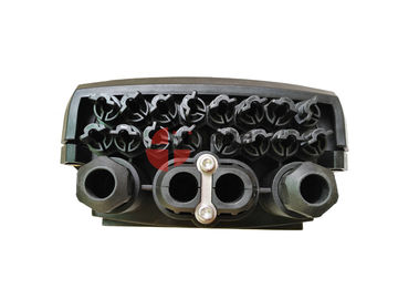 ซื้อ 16 เอาท์พุทไฟเบอร์เคเบิ้ลร่วมกล่องสีดำ 1 x 16 Splitter สายเคเบิลไฟเบอร์ออฟติคัล Joint Closure การผลิตออนไลน์