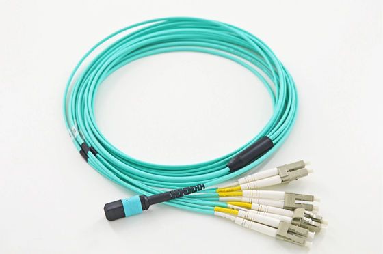 ซื้อ YINGDA ความเร็วสูง 8Fiber MPO เพศต่อ LC OM3 Fanout Patch Cord โหมดเดียว 9/125um Breakout 100G 400G การผลิตออนไลน์