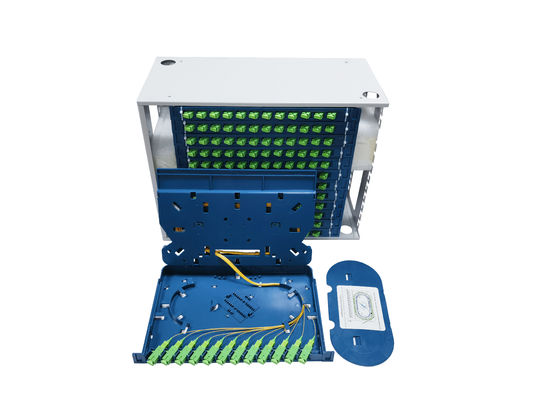 ซื้อ 19' 'Fiber Optic Patch Panel ความจุสูงสุด 144 ไฟเบอร์ SC LC FC ST Connector Rack Mount กับแท่นสปไลซ์ที่รวม 12 Port การผลิตออนไลน์