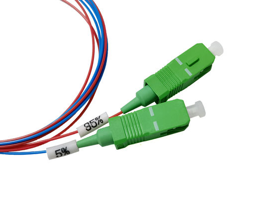 ซื้อ สายไฟเบอร์ออปติก FBT Splitter 1:2 5% 95% อัตราส่วน คอปเลอร์หน้าต่างคู่ ความมั่นคงและความน่าเชื่อถือสูง อัตราการคอปเลอร์ที่แม่นยําสําหรับ FTTH การผลิตออนไลน์
