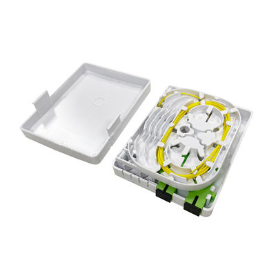 ซื้อ FTTH PON พลาสติกออปติก Rosette Caja Terminal 2SC Port Fiber Optic Termination Box สําหรับการติดตั้งติดผนัง การผลิตออนไลน์
