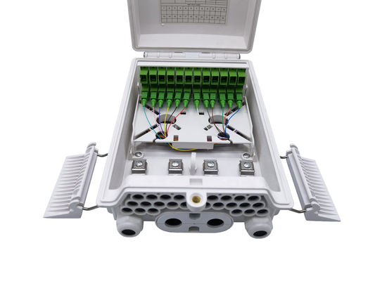 ซื้อ 24 Port SC Outdoor Wall หรือ Pole Mount Fiber Optic Termination Box IP65 ขาวสําหรับการจัดการเคเบิลในสภาพกลางแจ้ง การผลิตออนไลน์