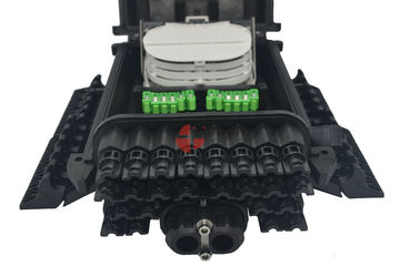 ซื้อ 1 x 8 กล่องไฟเบอร์ออปติก Splitter, 24 พอร์ต PP Fiber Optic Splitter Closure สีดำ การผลิตออนไลน์