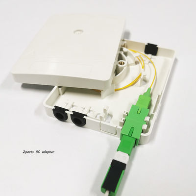 ซื้อ 2SC Port Fiber Optic Termination Box สําหรับ FTTH PON พลาสติก โรเซ็ตออปติก SC LC การผลิตออนไลน์