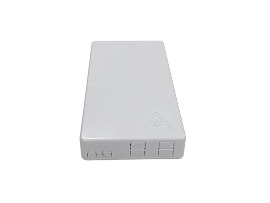 ซื้อ FTTH สายไฟเบอร์ออปติก ปิดกล่อง ABS ขาว 4 สายไฟเบอร์สําหรับสายไฟเบอร์ล็อต ดร็อปในบ้าน การผลิตออนไลน์