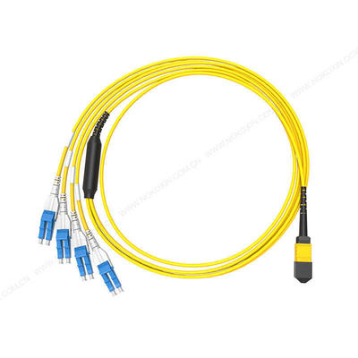 ซื้อ 8 คอร์ MPO Multimode Elite Breakout Cable หญิงสู่ LC Duplex MTP MPO Patch Cord สําหรับเครือข่าย 4G / WiFi / FTTH / 3G / GSM / GPRS การผลิตออนไลน์
