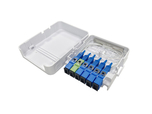 ซื้อ กล่องพักสายไฟเบอร์ออปติกพร้อมตัวแยกสัญญาณ 1X5 สำหรับติดตั้งภายนอกอาคารและติดผนังสำหรับ FTTH การผลิตออนไลน์