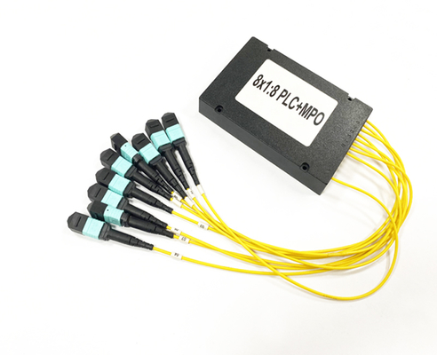 ซื้อ ตัวแยกไฟเบอร์ออปติก MPO MTP Connector FTTH 8PCS 1x8 2.0mm ABS Cassette Multimode OM3 PLC Splitter 1M การผลิตออนไลน์