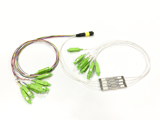 ซื้อ 16Cores MPO Elite PLC Splitter 8Cores MPO&8 Sca Coupler Splitter Hybrid Splitter สําหรับศูนย์ข้อมูล ห้องบริการ การผลิตออนไลน์