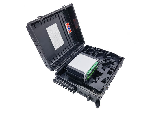 ซื้อ กล่องแบ่งแสงกลางแจ้ง 3in 16out กับโมดูล LGX สําหรับ 2x3mm Flat Drop Cable Outlets PC ABS วัสดุ การผลิตออนไลน์