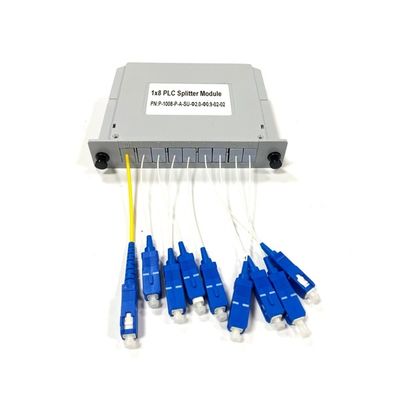 ซื้อ New Fiber Optic PLC Splitter Plug-in type 1x8 LGX box card insert with SC/UPC Connector module in Telecommunication systems การผลิตออนไลน์