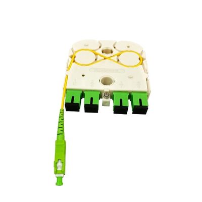 ซื้อ New FTTH Fiber Optic 1x4 SC APC Mini Cassette Direct Input Exclusive Design LGX PLC Splitter for Russia การผลิตออนไลน์