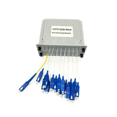 ซื้อ New Fiber Optic PLC Splitter Plug-in type 1x16 LGX box card insert with SC/UPC Connector module in Telecommunication systems การผลิตออนไลน์