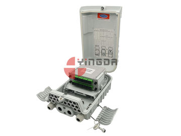 ซื้อ 16 พอร์ตเสากล่องสายเคเบิลไฟเบอร์ออปติก IP66 สำหรับ FTTH Nap Caja เทอร์มินัลสีเทา การผลิตออนไลน์