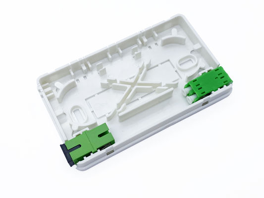 ซื้อ กล่องเชื่อมต่อไฟเบอร์มินิโรเซต้าสีขาว 2SC 2 พอร์ตติดผนัง ABS + PC Alloy OTB ODB การผลิตออนไลน์