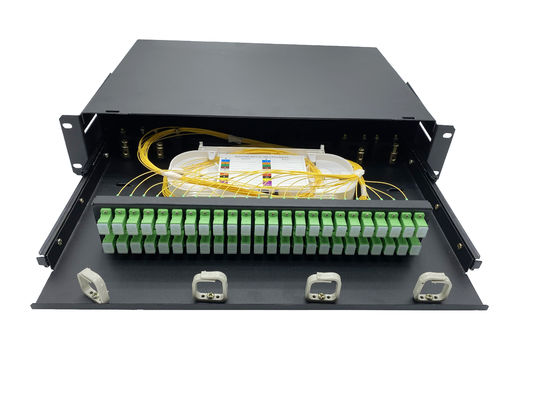 ซื้อ ตู้ศูนย์ข้อมูล Rack Mount 65dB แผงแพทช์ไฟเบอร์ออปติก การผลิตออนไลน์