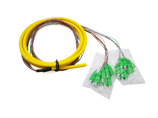 ซื้อ ผมเปียไฟเบอร์ออปติก 18 สี 3Mts Fanout Tight Buffer SC G657A1 LSZH 0.9mm การผลิตออนไลน์